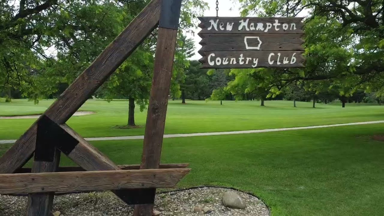 New Hampton Golf & Country Club, New Hampton Iowa.. Quick flyover holes 1-9